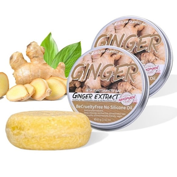 Ginger Hair Regrowth Shampoo 2 Bar Bundle Ginger Polygonum Shampoo Soap NEW NWT - Picture 1 of 12